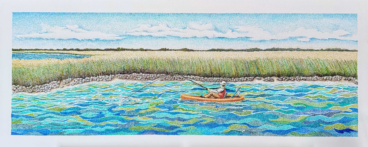 Fisherman Off the Coast of South Carolina