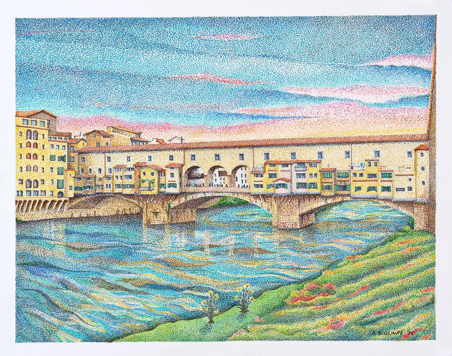 The Ponte Vecchio at Sunset